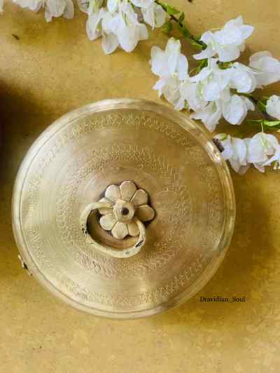 Vintage Brass Chapati boxes of dia 8”