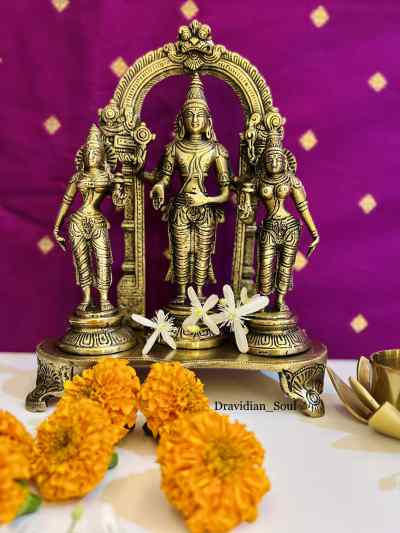 Sri Lakshmi Venkateshwara Swami Bhudevi Sridevi sametha Brass idol